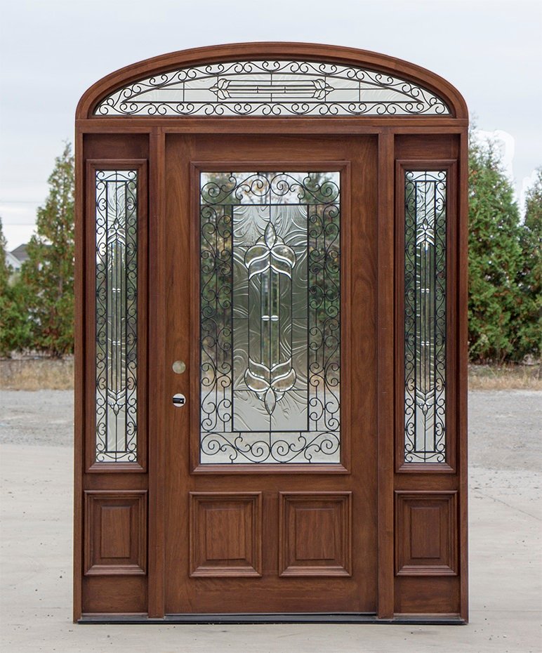 Door with Sidelights and Transom