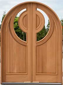 CL-Angel Custom Tiffany Mahogany Round Top Double Door