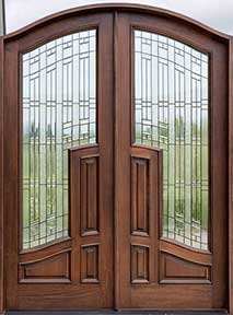 SC-23 Arched Top Mahogany Double Doors