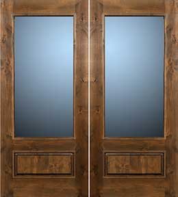 CL-24-51 SW 200 Clear Bevel Knotty Alder Double Door