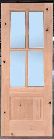 SW 4 Lite Knotty Alder Interior Door