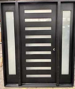 Mahogany Door with Sidelites