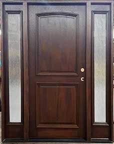 Solid Mahogany Door with Rain Glass