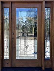 Knotty Alder SW-250 Full Lite Door with Active Sidelite