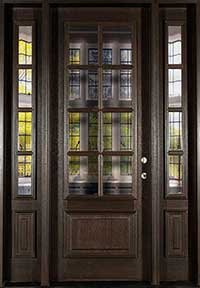 8 Lite Clear Beveled Door with 2 Sidelights