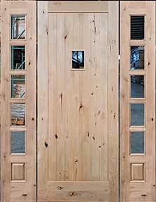 Knotty Alder Door with Sidelights