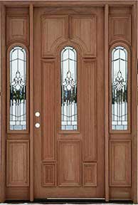 Single 250 Builder Zinc Door with 2 Sidelites